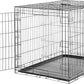 Amazon Basics Durable, Foldable Metal Wire Dog Crate with Tray, Single Door, 42 x 28 x 30 in, Black