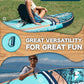 11'x34 Ultra Wide Paddleboard, Inflatable SUP&430lb Capacity for All Skill, Stand-up Paddle Board for Yoga/Family, EVA Deck, US Fin, High-Pressure Pump, 100L Bag, Safety Leash