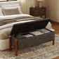 Storage Ottoman Bench, End of Bed Bench for Bedroom, 47" Boucle Upholstered Entryway Shoe Seat Benchs, Holds up to 660 lb Storage Ottoman, Padded Blanket Chest Stool Foot Rest for Living Room Grey