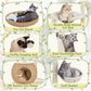 Yaheetech 54in Rattan Cat Tree, Modern Tower with Breathable Woven Condo, Scratching Posts & Washable Cushions, Naturally Cool in Summer, Cute Furniture for Indoor Cats