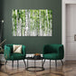Nature Wall Art Prints - Ocean Forest Mountain Lake Canvas Landscapes - Small to Extra Large Living Room Bedroom Kitchen Bathroom Décor (Green Brich Trees, 24L" x 36W")