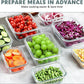 10 Packs Glass Meal Prep Containers with Lids, Glass Food Storage Containers Set, Airtight Lunch Containers, Microwave, Oven, Freezer and Dishwasher Safe, Pink