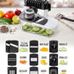 Fullstar Mandoline Slicer for Kitchen, Fruit Cutter, Cheese Grater, Cucumber Slicer, Veggie Spiralizer, Food Cutter & Kitchen Gadgets with Safety Glove (11 in 1, White)