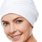 BEEMO Swim Caps for Women Swimming Turban Polyester Latex Lined Pleated for Ladies