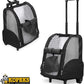 KOPEKS Deluxe Backpack Pet Travel Carrier with Double Wheels for Pets up to 10 Pounds - Black - Approved by Most Airlines