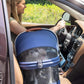 Pet Gear No-Zip View 360 Pet Safety Carrier & Car Seat for Small Dogs & Cats Push Button Entry, View 360 20-inch, Navy