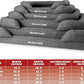 The Dog’s Bed, XL Grey Poly-Linen 43.5x34, Memory Foam, Pain Relief: Arthritis, Hip & Elbow Dysplasia, Post Surgery, Lameness, Supportive, Calming, Waterproof Washable Cover, Veterinary Approved