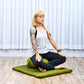 Leewadee Meditation Cushion Set – 1 Round Zafu Meditation Pillow and 1 Square Roll-Up Zabuton Meditation Mat, Pillows Bundle Filled with Kapok