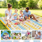 Extra Large Picnic Blanket Waterproof,80"x 80"Foldable Machine Washable Beach Blanket,Outdoor Blanket for 6-8 Adults,Suitable for Indoor Crawling,Park Beach,Camping,Hiking,Family Travel(Floral Print)
