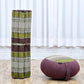 Leewadee Meditation Cushion Set – 1 Round Zafu Meditation Pillow and 1 Square Roll-Up Zabuton Meditation Mat, Pillows Bundle Filled with Kapok