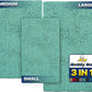 Muddy Mat® Pack of 3 Highly Absorbent Microfiber Dog Door Mat and Pet Rug, Non Slip Thick Washable Area Mat Soft Chenille for Kitchen Bathroom Bedroom and Outdoor - Sea Green Small, Medium & Large