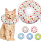 Cat Cone Soft, Adjustable Recovery Collar for Small Medium Large Cats, Cute Donut E After Surgery, Anti-Lick Wound Healing Elizabethan for Kittens (Pink Cherry, Small)