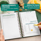 Clever Fox Food Journal Spiral - Daily Food Diary, Meal Prep Planner to Track Calories & Nutrients, Weight Loss Tracker Notebook (Forest Green)