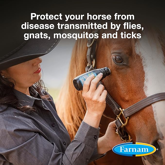 Farnam Endure Roll-On Fly Repellent for Horses, for Sensitive Areas, 3 Ounces