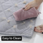 MABOZOO Indestructible Dog Bed, Chew Proof Crate Pad for Aggressive Chewers - Machine Washable Quilted Mat for Small Dogs - Durable Grey Kennel Pad (22x35 in)