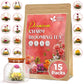 FreshDrinkUS, Premium 15 Flowering Tea Balls – Green Tea, Lily, Jasmine, Rose, Gomphrena & More – Beautiful Hand-Tied Blooming Teas for Relaxation & Wellness – Caffeine-Free. Ideal Gift for Tea Lovers