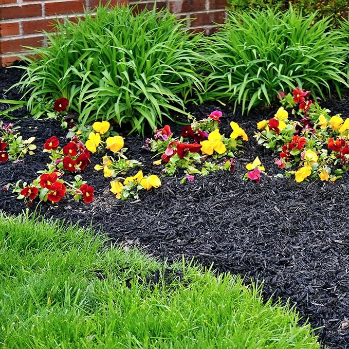 Premium Black Wood Mulch for Landscaping, Gardens, Lawns, Potting Media, and Potted Plants (0.7 CF - 20 L - 21 QTS)