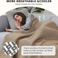 L'AGRATY Knitted Weighted Blanket - 60"x80" 15lbs Cooling Chunky Knit Heavy Blanket for Adults Braided Crochet Throw Thick Cable Yarn Knit Decorative No Beads Evenly Weighted Machine Washable