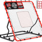 Baseball Rebounder Net, 3/5 Adjustable Angles 4x4.5FT Pitch Back Baseball Softball Volleyball Rebounder with 2 Strike Zones, UV Resistant, Pitchback Trainer for Ground, Line Drive & Fly Balls
