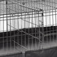 Amazon Basics Leakproof Canvas Bottom Guinea Pig Pet Cage with Divider Set, Black, 47.6"L x 24.2"W x 14.0"H