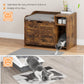 TrailBlaze Litter Box Enclosure with Top Opening&Scratching Mat, Cat Litter Box Furniture with Cushion Litter Box Hidden Wooden Cat Washroom Farmhouse Style Cat House for Hallway, Bedroom, Retro
