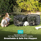 2-in-1 Cat Playpen, Pop Up Dog Pet Playpen for Indoor Outdoor Cats Enclosed, Portable Pet Playpen, Kitten Puppy Foldable Play Pen Cat Dog Tent Crate Cage Kennel(No Divider, Unified Space)