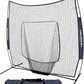 PowerNet Baseball Softball Practice Net 7x7 with Baseball Accessories for Practice Pitching, Batting & Fielding, Ball Caddy, Weighted Baseballs, Tee