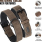 Didog Soft Padded Leather Dog Collar and Leash Set, Adjustable Dog Leash and Collar Set with Metal Buckle, Breathable Dog Collars with 4FT Leather Dog Leash for Small Medium Large Dogs, Brown, M