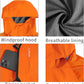 TEZO Mens Rain Jacket Waterproof with Hooded Hiking Coat Lightweight Windbreaker