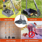 Niubya Pooper Scooper for Dogs, Metal Poop Scooper Tray Spade and Rake Set, Poop Scoop with Adjustable Long Handle, Dog Pooper Scooper for Pet Waste Removal