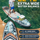 11'x34 Ultra Wide Paddleboard, Inflatable SUP&430lb Capacity for All Skill, Stand-up Paddle Board for Yoga/Family, EVA Deck, US Fin, High-Pressure Pump, 100L Bag, Safety Leash