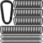 Heavy Duty Aluminum D Carabiner Clips & Key Rings, Black & Sliver Corrosion Resistant Keychain for Keys, Outdoor Sports, Hiking, Camping, Fishing & Hanging Gear