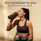 Smartshake O2GO ONE 4-Pack Protein Shaker Bottle 800 ml | 27 oz - Storage Included - Leakproof Screw-on Lid - BPA Free – Unisex - Mist Gray, Army Green, Black, Navy Blue