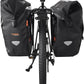 Ibera Panniers Bike Bags 30L (Pair) - Waterproof & with Quick Release/Clip-On System - Bike Saddle Bags For Rear Rack with Rain Cover & 19.8 lbs Capacity - Saddle Bag Bicycle Fits Most Racks (Black)