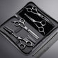 Gimars 7inch Professional 4CR Stainless Steel 6 in 1 Grooming Scissors for Dogs with Safety Round Tip, Heavy Duty Titanium Coated Pet Grooming Scissor for Dogs, Cats and Other Animals