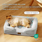 Bedsure Orthopedic Dog Beds for Small Dogs - Washable Small Dog Cat Bed Waterproof, Comfort Pet Couch Sofa with Washable Removable Cover, Pets Bed with Nonskid Bottom, Light Grey, 24"
