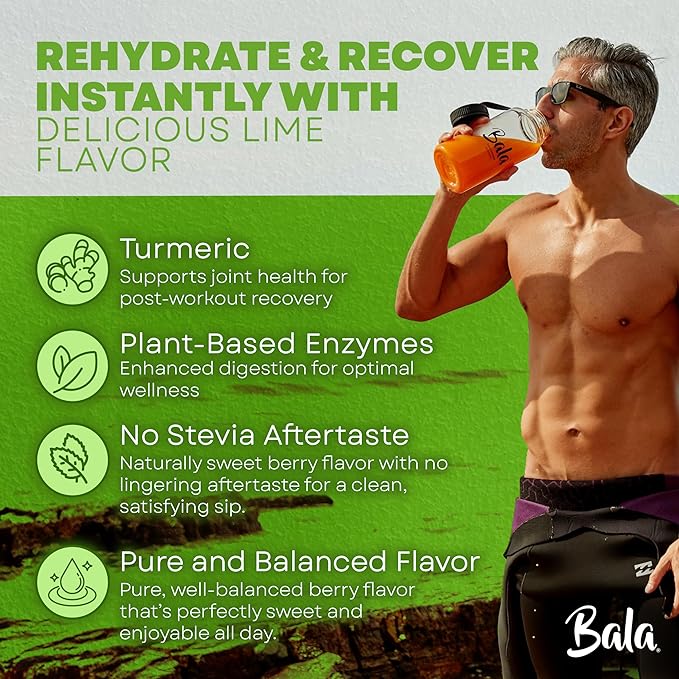 BALA Enzyme Sugar-Free Drink Mix Powder - Lime 0.25oz (10 Count)