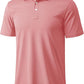 MAGCOMSEN Men's Polo Shirts 3 Buttons Casual Work T Shirts Quick Dry Short Sleeve Golf Shirt Pique Jersey Outdoor Performance