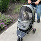 ROODO 3 Wheel Dog Pet Cat Stroller Best Lightweight Foldable Compact Portable Jogger All Terrain Travel Pet Gear Puppy Kitty Stroller for up to 30lbs Medium Small Dogs and Cats(Cationic ash)