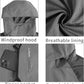 TEZO Mens Rain Jacket Waterproof with Hooded Hiking Coat Lightweight Windbreaker