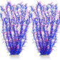 JIHAQUA Aquarium Decor Plastic Plants Extra Large 21 Inches Artificial Fish Tank Plants Tall Fish Tank Decorations (Purple 2pcs)