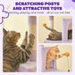 MWPO Flower Large Cat Tree, 70.1-Inch Multi-Level Tall Cat Tower for Indoor Cats, Plush Cat Condo with Big Padded Perches, Sisal-Covered Scratching Posts, Hammock, Toys for Kittens & Cats