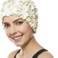 BEEMO Floral Petal Ladies Bathing Swim Cap Women Retro Swim Hat Long/Short Hair