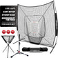 PowerNet Baseball Softball Practice Net 7x7 with Baseball Accessories for Practice Pitching, Batting & Fielding, Ball Caddy, Weighted Baseballs, Tee