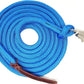 Double Braid Lead Rope with Eye Splice Loop, 12-14FT Lengths (Blue, 14 ft.)