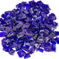 TWINKLING High Luster Fire Glass Gravel Stone,Broken Glass,Fire Pit Glass,Crushed Glass for Fireplace Pit Aquarium Garden Decoration,1-3cm,2-Pound Jar (Cobalt Blue)
