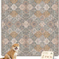 nunubaby Washable Pee Pads for Dogs, Stylish, Non-Slip and Leak-Proof Pee Pads. Reusable Potty Pads for Dogs for Crates and Floors.(Brown/Multi, 54" x54")