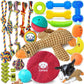 KIPRITII Puppy Teething Chew Toys -25 Pack Dog Chew Toys with Rope Toys, Dog Treat Balls & Squeaky Toy for Puppy and Small Dogs