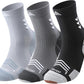 Compression Sport Running Socks: Athletic Crew Socks for Men Women Cycling Hiking Basketball Work,3 Pairs