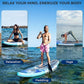 SereneLife Inflatable Stand Up Paddle Board with Premium SUP Accessories – Wide Stable Design with Non-Slip EVA Deck Pad for Adults and Youth of All Skill Levels, 350 lbs Capacity